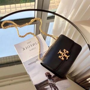 Tory_Burch Eleanor Elite Quality Large Shoulder Bag With OG Box & Premium Dust Bag (Black - 939)