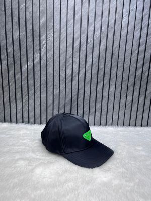 Prada_Re_Edition_Nylon_Black_Green_Front_Logo_Premium_Unisex_Cap_(With_Safety_Box)