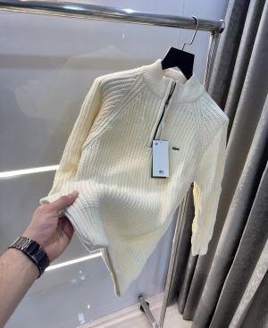 Lacost e Cream Embroidery Logo Imported Knitted Premium Pull Over 