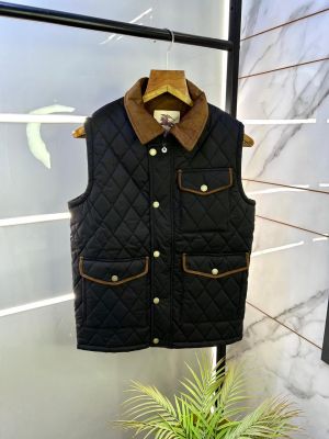 Burberr y Imported Black Super Premium Sleeveless Jacket F3099-BL