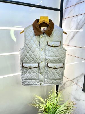 Burberr y Imported Grey Super Premium Sleeveless Jacket F3099-GY