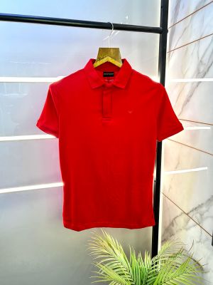 Emporio Arman_i Red Polo Premium Collar Neck T-shirt F2922-RE