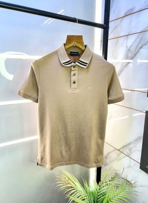 Emporio Arman_i Beige Polo Premium Collar Neck T-shirt F2922-BE