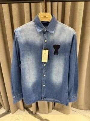 Ami_Paris imported shirt blue 