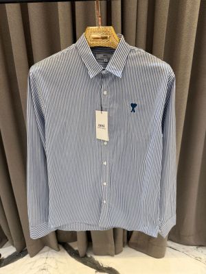 Ami_Paris Linning imported shirt Blue 
