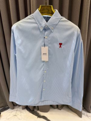 Ami_paris Linning imported shirt blue 
