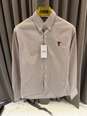 Ami_Paris Linning imported shirt Coffee 