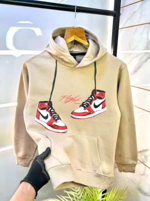 Nik e Air Jordan Cream Imported retro Edition Premium Hoodie CRE-S-1197