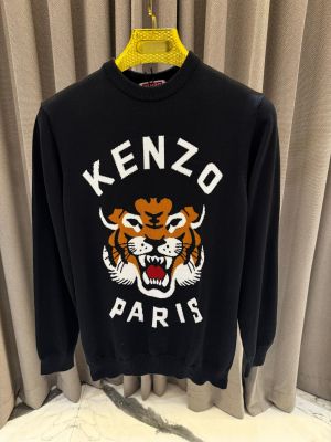 KENZO IMPORTED TRENDING TIGER BLACK SWEATER