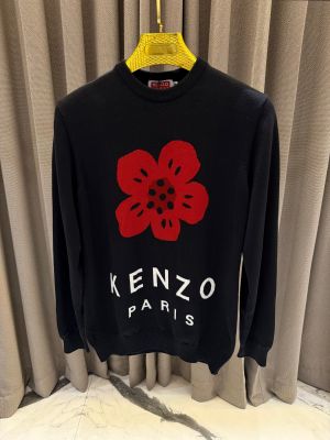 KENZO IMPORTED TRENDING FLOWER BLACK SWEATER