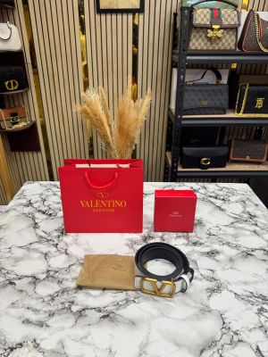 Valentin_o garavani v-logo leather belt with box and dust bag including carry bag (white-v37)