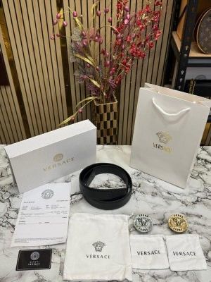 VERSACE BELT COMBO PREMIUM QUALITY WITH OG BOX DUST BAG CARRY BAG VE NO 6