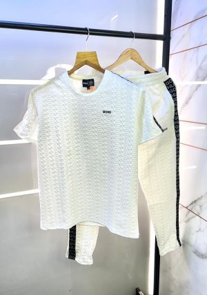 Hugo_Boss White Imported Premium Track Suit Brand Carry Bag Packing F3065-WH