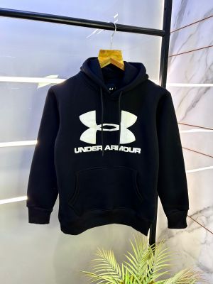 Under Armou r Imported Black Printed Super Premium Hoodie F2975-B4