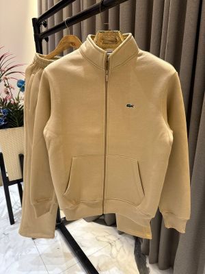 Lacost_e Chest Logo Track Suit Beige