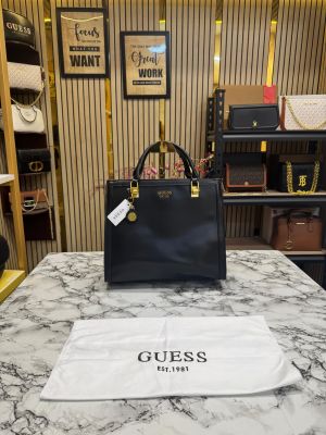 GUESS ELAVATE TOTE WITH DUST BAG PREMIUM QUALITY (BLACK)