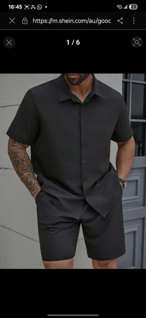 Zar a Grey Premium Imported Cotton Lycra Fabric Cuban Collar Cord Set with Carry Bag 2340