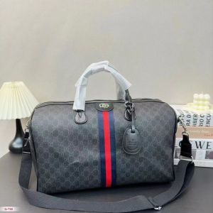 Gucc i Black Limited Edition Monogram Luxury Travel Duffel Bag