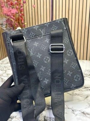 LOUIS_VUITTON SIDE BAG WITH DUST BAG HEAVY QUALITY (BLACK MONO) 8010LV