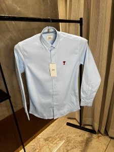 Ami Paris Sky blue colour Premium Oxford cotton shirt