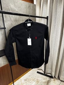 Ami Paris Black colour Premium Oxford cotton shirt