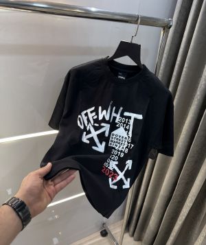 Off  White Black Printed Imported Oversized T-Shirt