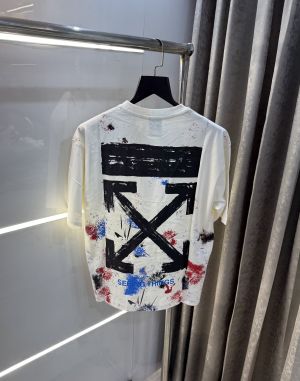 Off  White White Printed Imported Oversized T-Shirt