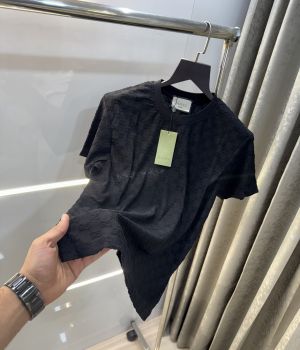 Gucc i Black Embossed Monogram Imported T-Shirt