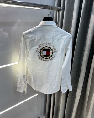 Tommy  Hilfiger White Embroidery Logo Premium Shirt