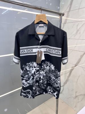 Christian Dio r Premium Imported Lycra Fabric Shirt with Printed Design 2411