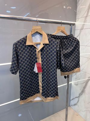 Gucc i Premium Imported Allover Logo Printed Cord set with Carry Bag 2307