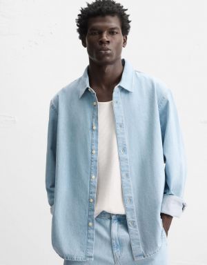 Loewe IMPORTED STORE ARTICLE DENIM SHIRT SKY BLUE