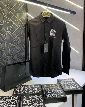 ARMANI_EXCHANGE_BLACK_PREMIUM_SHIRT_WITH_BRAND_BOX_PACKING_&_CARRY_BAG_(1037)