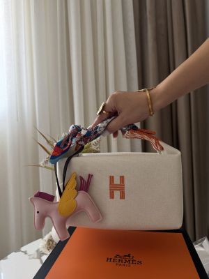 Hermes Bride A Brac Handbag With Original Box DustCover Carry Bag HorseCharm Packing