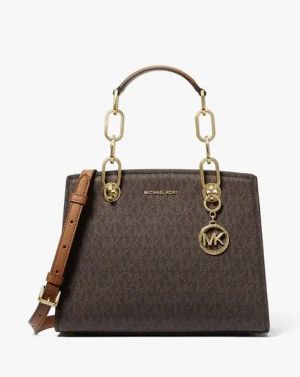 Michael_Kors_Cynthia_Small_Signature_Logo_Satchel_With_OG_Box_&_Carry_Bag_Coffee_Brown_2427