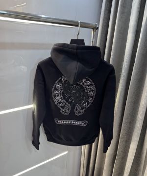 Chrome Hearts Black Logo Work Imported Hoodie