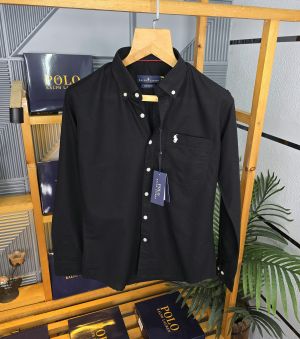 R L POL Shirts Black K116-BK
