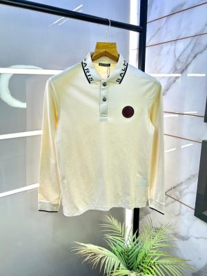 Balmai n Paris Off-white Polo Neck Full Sleeves Premium Collar T-shirt F3028-OF2