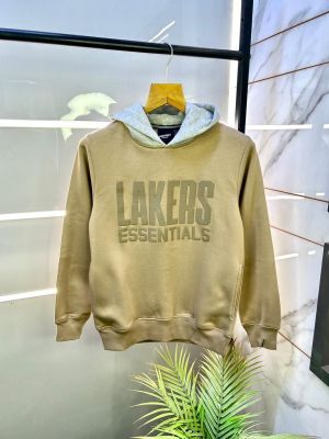 Essential Brown Imported Embossed Print Super Premium Hoodie F3121-BR