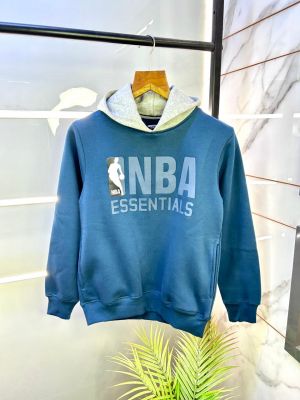 Essential Blue Imported Embossed Print Super Premium Hoodie F3121-BU