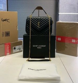 YSL SAINT LAURENT COLLEGE MEDIUM CHAIN BAG  khaki dubble box packing 5381