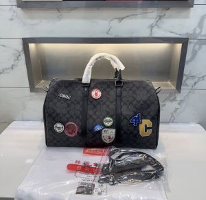 Coac h Black Limited Edition Monogram Luxury Travel Duffel Bag