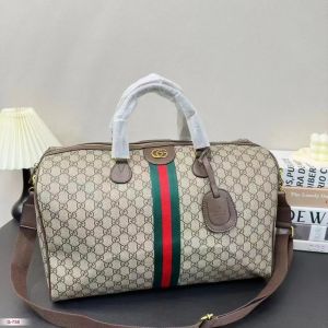 Gucc i Beige Limited Edition Monogram Luxury Travel Duffel Bag