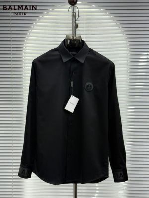 Balmai_n Paris Imported Cuff Patched Exclusive Partywear Shirt With Og Box & Bag