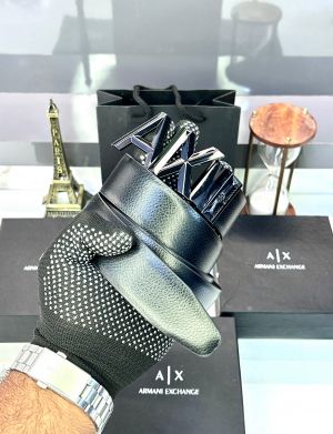 Arman_i Glossy Bukkle Black Belt With Box and Carry Bag Fa 02