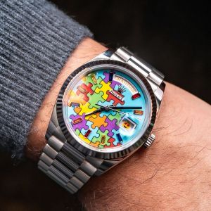 Role_x Jigshow Puzzle Daydate Automatic Silver Japan