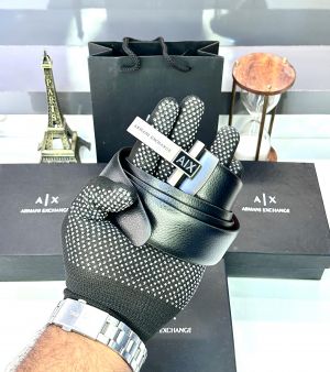 Arman_i Single Bukkle Silver Belt With Box And Carry Bag Fa 09