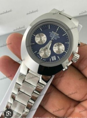 RAD.O vintage diaster Quartz movement slim silver Blue dial LIMITED EDITION