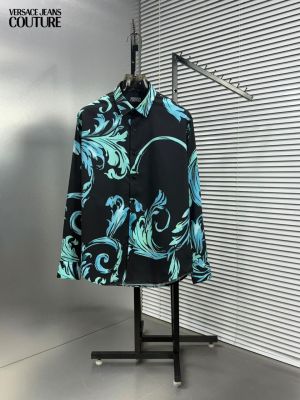 Versace Couture Full Design Shirt Black Blue