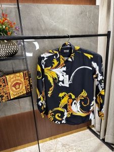 Versace Black & Yellow Imported Shirt with Box